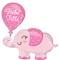 SuperShape® 31" Baby Girl Elephant Foil Balloon